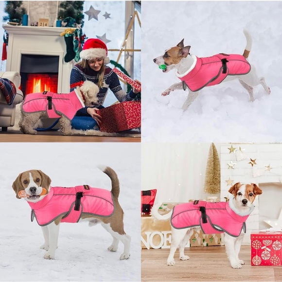 Mklhgty Warm Dog Winter Coats, Reflective & Adjustable Dog Jacket with Buckle Tu - Picture 6 of 8